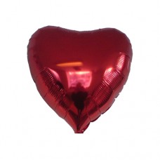 Hjerte folie ballon Rød 18" (u/helium)